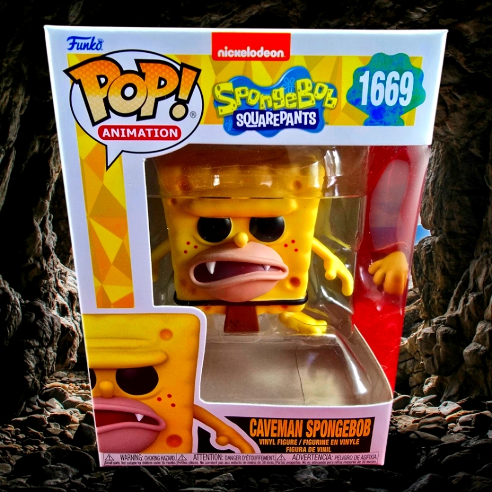 Caveman SpongeBob funko # 1669 (nib) With Pop Protector